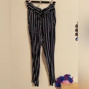 SLN Brand, Navy Blue trousers with white stripes, Size EU42